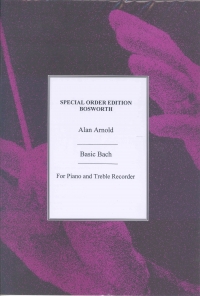 Basic Bach For Treble  Recorder Eng/ger Sheet Music Songbook