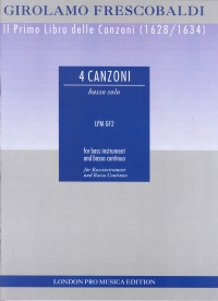 Frescobaldi 4 Canzonas Recorder Sheet Music Songbook