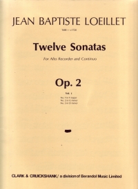 Loeillet Sonata Op2 Book 1    3 Recorders Sheet Music Songbook