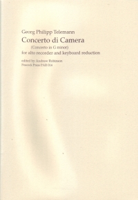 Telemann Concerto Di Camera Gmin Twv43g4,43g3 Sheet Music Songbook