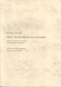 Vivaldi Slow Movements For Recorder Robinson Sheet Music Songbook