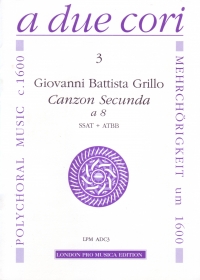 Battista Canzon Secunda  8 Recorders Sheet Music Songbook