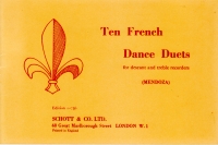 10 French Dance Duets Soprano- & Treble Recorders Sheet Music Songbook