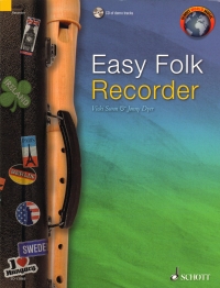 Easy Folk Recorder + Cd Sheet Music Songbook