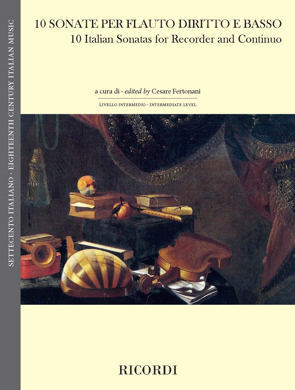 10 Sonate Per Flauto Diritto E Basso Sheet Music Songbook