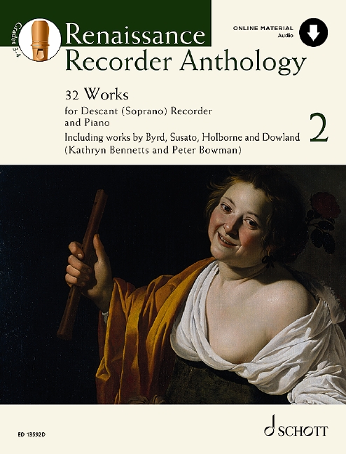 Renaissance Recorder Anthology 2 + Audio Sheet Music Songbook