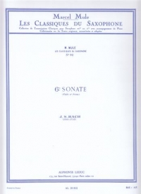 Bach Sonata No 6 Alto Sax Mule Sheet Music Songbook