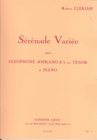 Clerisse Serenade Variee Tenor Saxophone Sheet Music Songbook