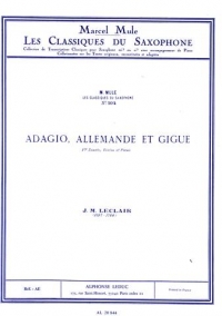 Leclair Adagio Allemande Et Gigue Alto Sax & Piano Sheet Music Songbook