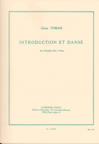 Tomasi Introduction Et Dance Saxophone Sheet Music Songbook