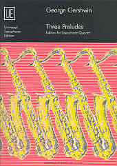 Gershwin 3 Preludes Saxophone Quartet Sheet Music Songbook