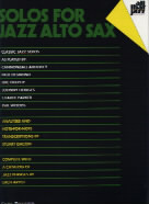Solos For Jazz Alto Sax Arr Isacoff Sheet Music Songbook