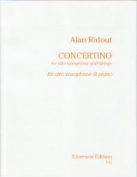 Ridout Concertino Alto Sax/strings (pno Reduc) Sheet Music Songbook