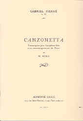 Pierne Canzonetta Op19 Alto Arr Mule Saxophone Sheet Music Songbook