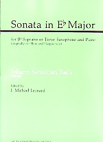 Bach Sonata Eb Bwv1031 Leonard Tenor Saxophone Sheet Music Songbook