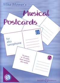 Musical Postcards Mower Alto Saxophone & Free Cd Sheet Music Songbook