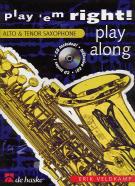 Play Em Right - Play Along Alto/tenor Book & Cd Sheet Music Songbook