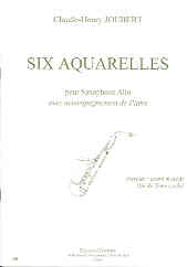 Joubert 6 Aquarelles Alto Sax Sheet Music Songbook