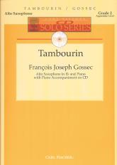 Gossec Tambourin Alto Sax Cd Solo Series Sheet Music Songbook