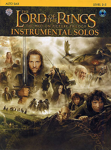 Lord Of The Rings Trilogy Solos Alto Sax Book & Cd Sheet Music Songbook