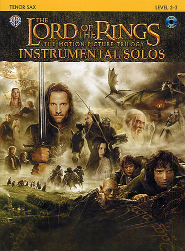 Lord Of The Rings Trilogy Solos Tenor Sax Book &cd Sheet Music Songbook