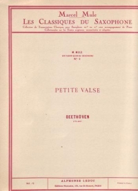 Beethoven Petite Valse Alto Saxophone & Piano Sheet Music Songbook
