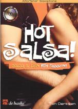 Hot Salsa Alto/tenor Saxophone Derksen Book & Cd Sheet Music Songbook