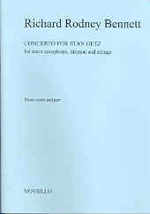Bennett Concerto For Stan Getz Tenor Sax & Piano Sheet Music Songbook