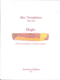 Templeton Elegie Tenor Sax Or Clarinet & Piano Sheet Music Songbook
