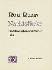 Rudin Nachtstucke Saxophone Sheet Music Songbook