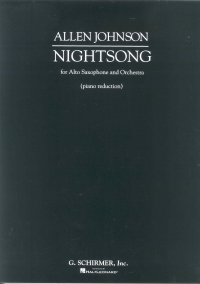 Johnson Nightsong Alto Saxophone & Piano Sheet Music Songbook