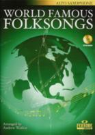 World Famous Folksongs Alto Saxophone Book & Cd Sheet Music Songbook