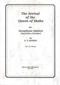 Handel Arrival Of Queen Of Sheba Wyver Sax Quintet Sheet Music Songbook