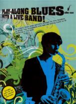 Play Along Blues With A Live Band Alto Sax Bk &cd Sheet Music Songbook
