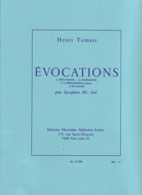 Tomasi Evocations Alto Saxophone Sheet Music Songbook