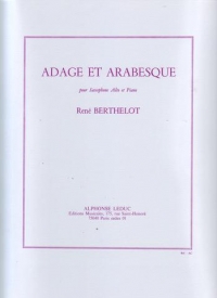 Berthelot Adage Et Arabesque Alto Sax & Piano Sheet Music Songbook