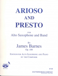 Barnes Arioso & Presto Alto Sax Sheet Music Songbook