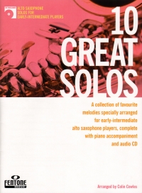 10 Great Solos Alto Saxophone Cowles Book & Cd Sheet Music Songbook