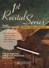 1st Recital Series Tenor Sax Piano Accompaniments Sheet Music Songbook