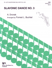 Dvorak Slavonic Dance No 3 Alto Sax & Piano Sheet Music Songbook