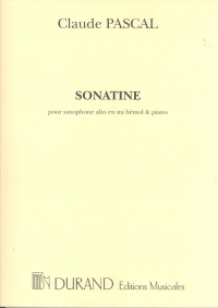 Pascal Sonatine Alto Saxophone & Piano Sheet Music Songbook