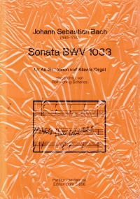 Bach Sonata Alto Saxophone & Piano/organ Bwv1033 Sheet Music Songbook