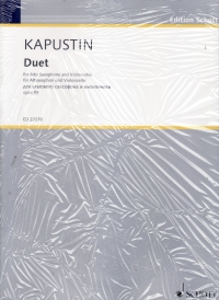 Kapustin Duet Op99 Alto Saxophone & Cello Sheet Music Songbook
