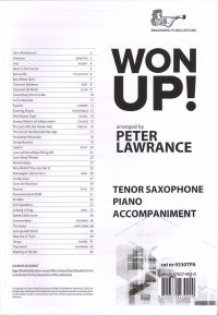 Won Up Saxophone Lawrance Tenor Sax Piano Accomps Sheet Music Songbook
