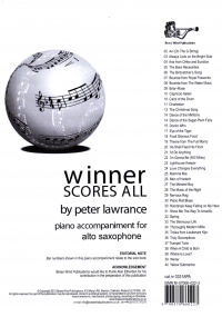Winner Scores All Lawrance Eb Sax Piano Accomps Sheet Music Songbook