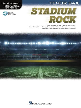 Stadium Rock For Tenor Sax Book + Online Sheet Music Songbook