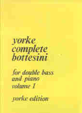 Bottesini Complete Vol 1 Double Bass & Piano Sheet Music Songbook