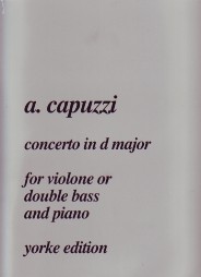 Capuzzi Concerto D Double Bass Sheet Music Songbook