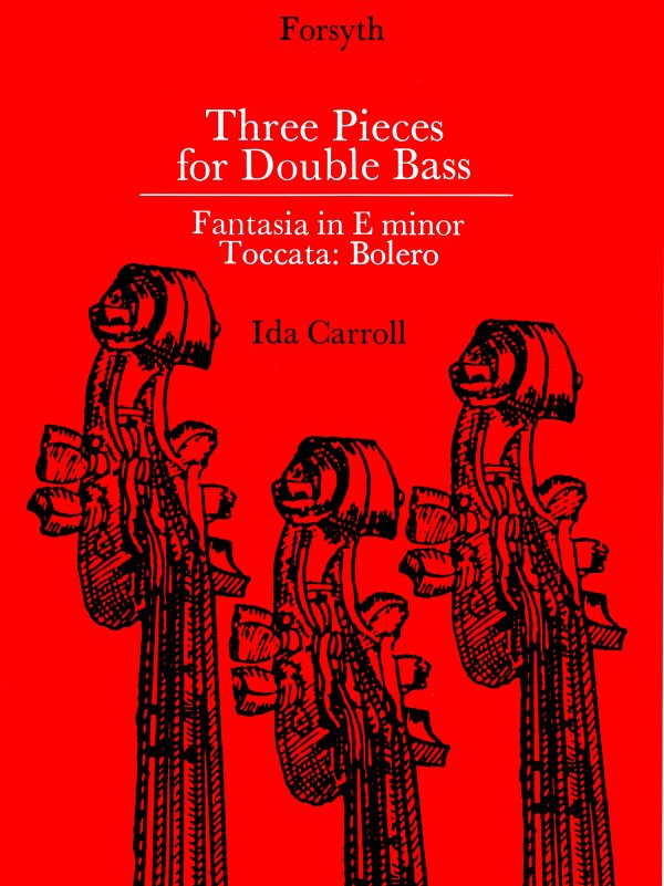Carroll Three Pieces For Double Bass Sheet Music Songbook
