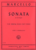 Marcello Sonata Gmaj (zimmerman) Double Bass Sheet Music Songbook